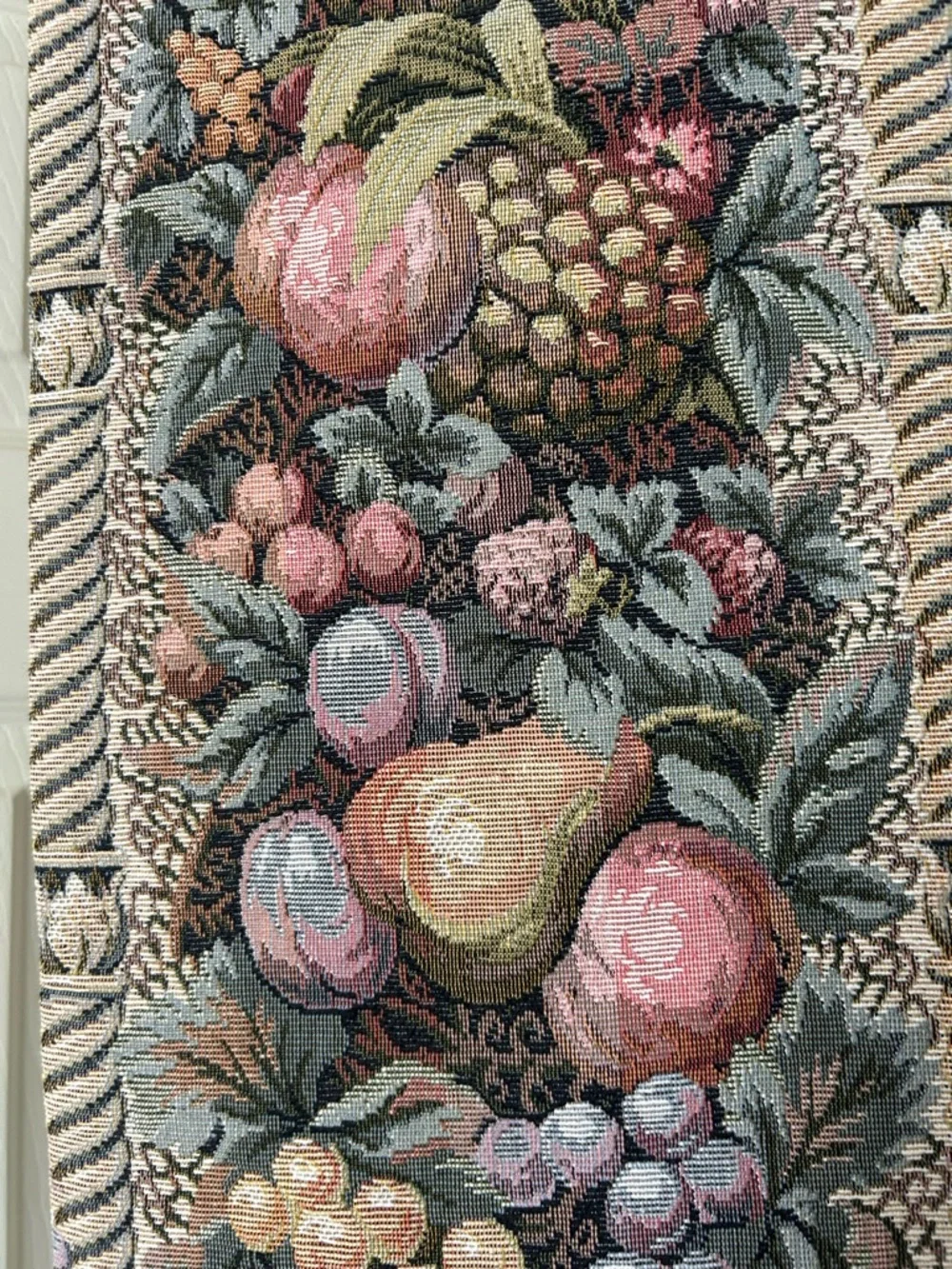 Fruit & Floral Tapestry Wall Hanging in Multi-Color